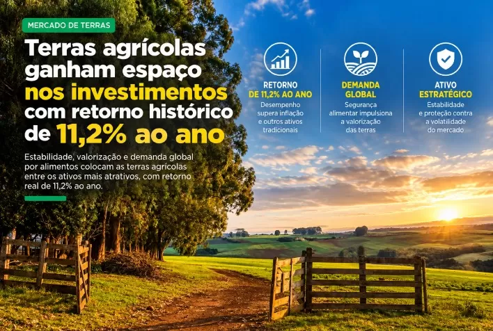 Terras agrícolas ganham espaço nos investimentos com retorno histórico de 11,2% ao ano