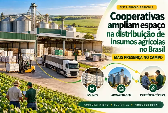 Cooperativas ampliam espaço na distribuição de insumos agrícolas no Brasil