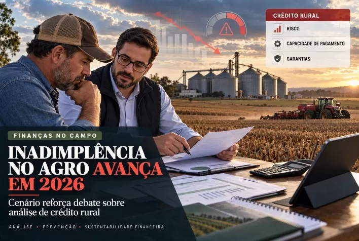 Inadimplência no agro avança em 2026 e reforça debate sobre análise de crédito rural