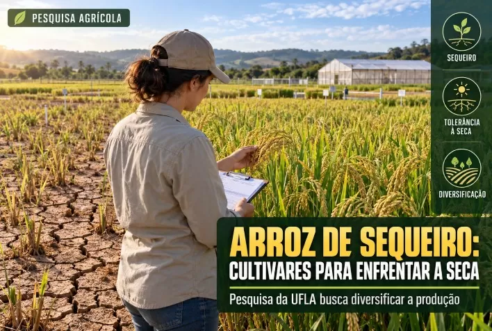 Arroz de sequeiro: UFLA desenvolve cultivares para enfrentar a seca e diversificar a produção