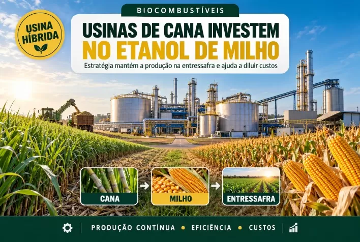 Usinas de etanol de cana investem no milho para produzir na entressafra e diluir custos