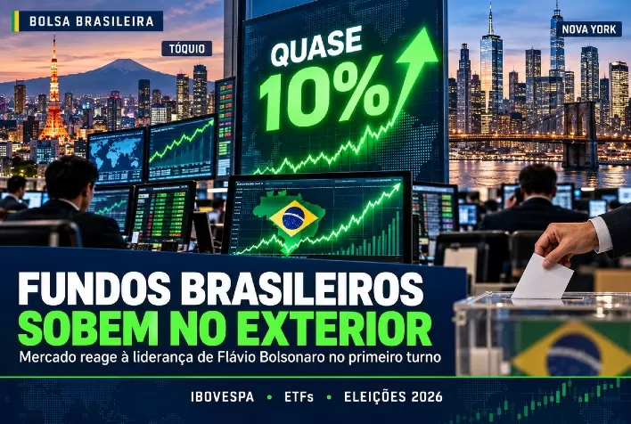 Bolsa brasileira: fundos sobem quase 10% no exterior após liderança de Flávio Bolsonaro