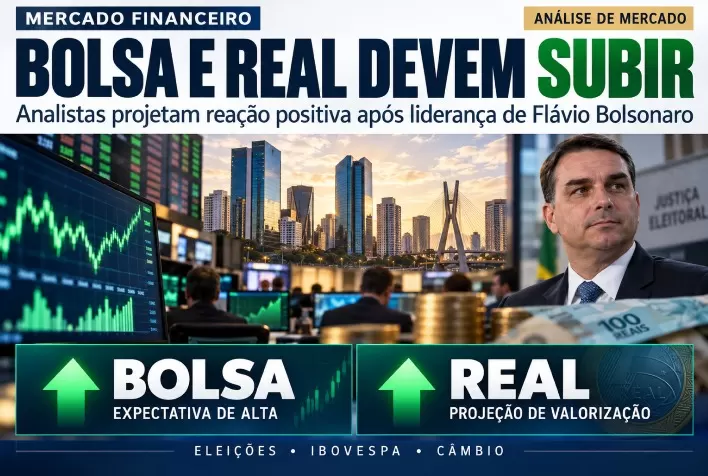 Bolsa e real devem subir após liderança de Flávio Bolsonaro, dizem analistas