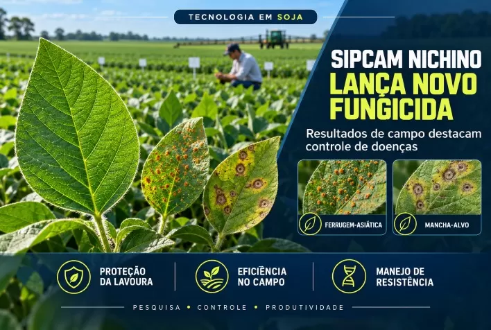 Sipcam Nichino lança fungicida para soja e apresenta resultados contra ferrugem e mancha-alvo