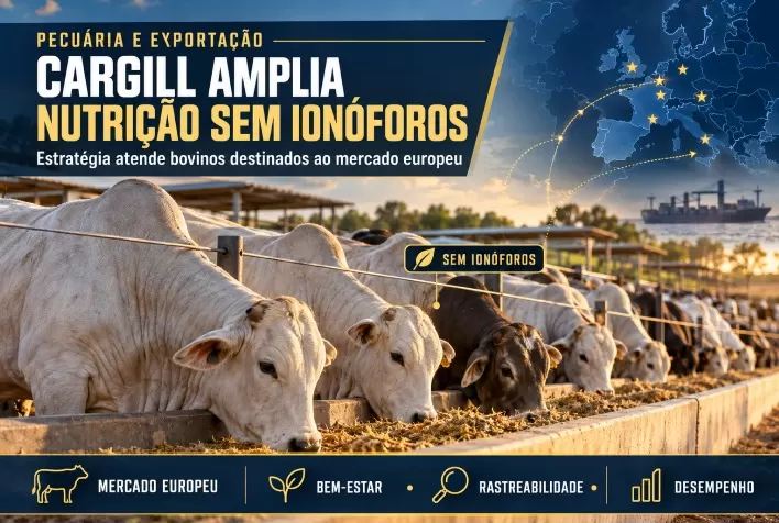 Cargill amplia nutrição sem ionóforos para bovinos destinados ao mercado europeu