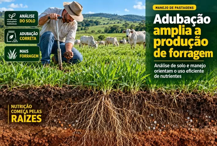 Adubação de pastagens: análise de solo e manejo ajudam a ampliar produção de forragem