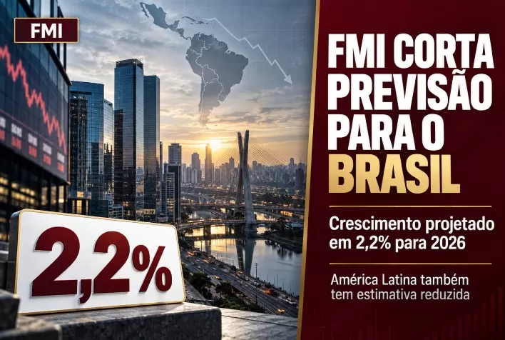 FMI corta previsão para o Brasil a 2,2% em 2026 e reduz crescimento da América Latina