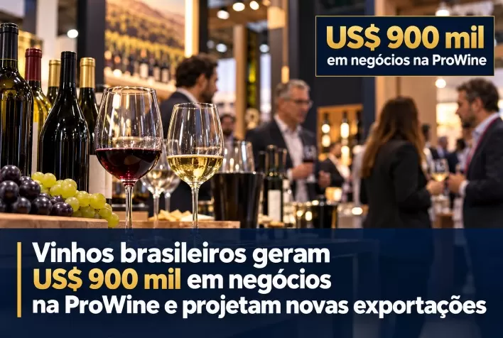 Vinhos brasileiros geram US$ 900 mil em negócios na ProWine e projetam novas exportações