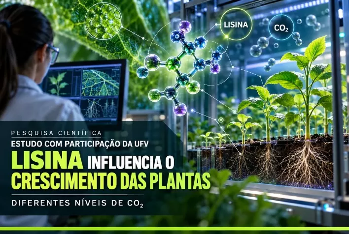 Estudo com participação da UFV revela papel da lisina no crescimento das plantas sob diferentes níveis de CO₂