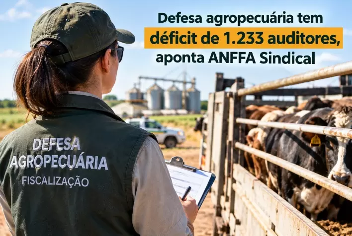 Defesa agropecuária tem déficit de 1.233 auditores, aponta ANFFA Sindical