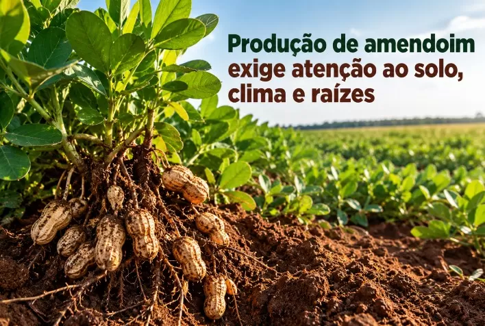 Produção de amendoim exige atenção ao solo, clima e desenvolvimento das raízes