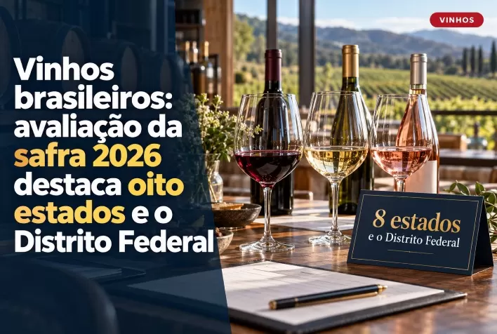 Vinhos brasileiros: avaliação da safra 2026 destaca oito estados e o Distrito Federal
