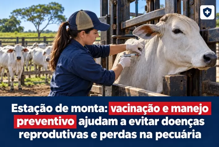 Estação de monta: vacinação e manejo preventivo ajudam a evitar doenças reprodutivas e perdas na pecuária