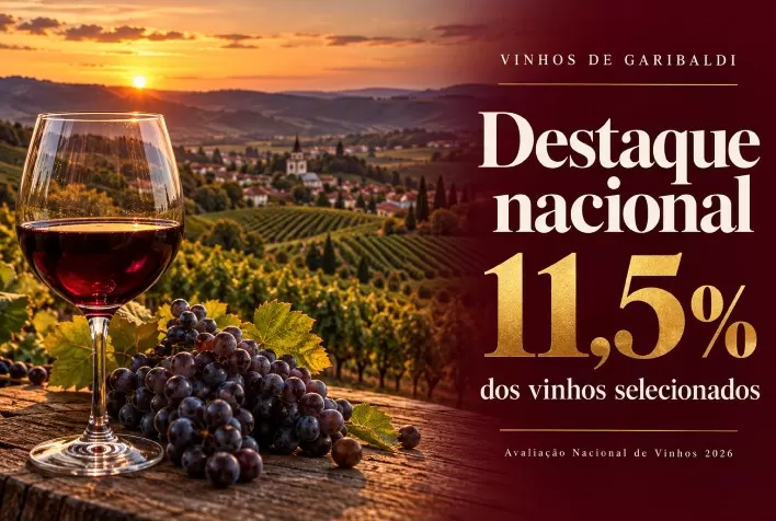Vinícolas de Garibaldi concentram 11,5% dos vinhos selecionados na Avaliação Nacional de Vinhos 2026