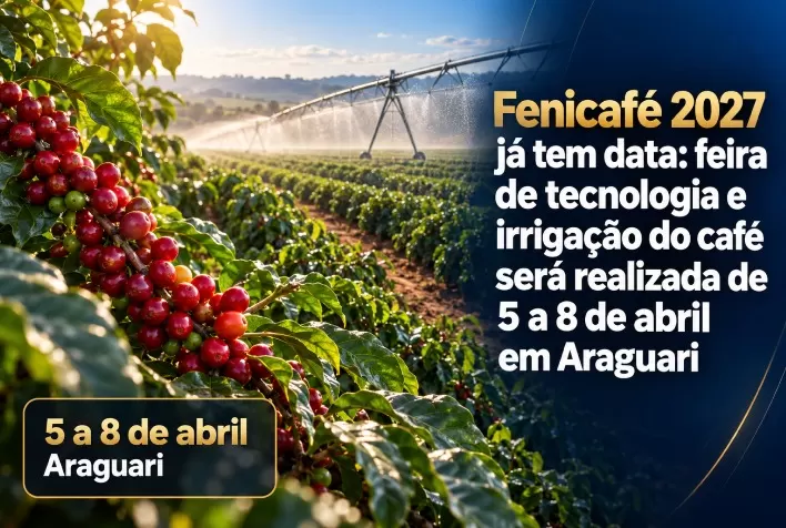 Fenicafé 2027 já tem data: feira de tecnologia e irrigação do café será realizada de 5 a 8 de abril em Araguari