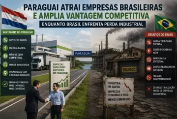 Paraguai atrai empresas brasileiras e amplia vantagem competitiva enquanto Brasil enfrenta perda industrial