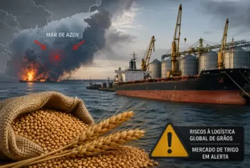 Ataques no Mar de Azov ameaçam logística global de grãos e elevam preocupação com mercado de trigo