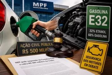 MPF pede suspensão da gasolina E32 e cobra R$ 500 milhões da União; mistura com 32% de etanol gera debate sobre segurança dos motores