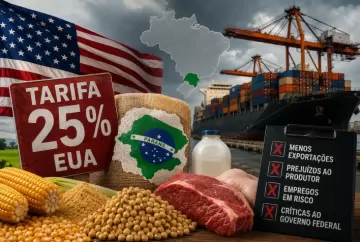 Tarifa dos EUA de 25% ameaça exportações do agro do Paraná e gera críticas ao governo federal