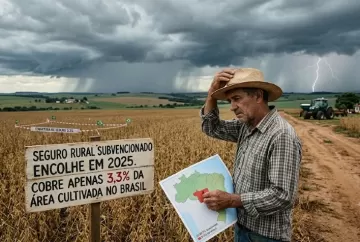 Seguro rural subvencionado encolhe em 2025 e cobre apenas 3,3% da área cultivada no Brasil