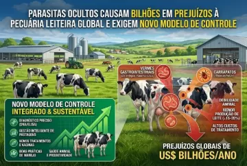 Parasitas ocultos causam bilhões em prejuízos à pecuária leiteira global e exigem novo modelo de controle