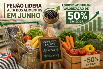 Feijão lidera alta dos alimentos em junho e legumes acumulam valorização de 50% em 2026