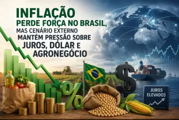 Inflação perde força no Brasil, mas cenário externo mantém pressão sobre juros, dólar e agronegócio