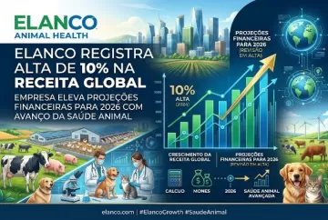 Elanco registra alta de 10% na receita global e eleva projeções financeiras para 2026 com avanço da saúde animal