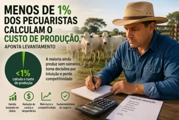 Menos de 1% dos pecuaristas calculam o custo de produção, aponta levantamento