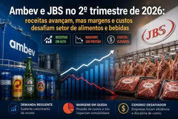 Ambev e JBS no 2º trimestre de 2026: receitas avançam, mas margens e custos desafiam setor de alimentos e bebidas