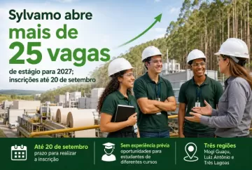 Sylvamo abre mais de 25 vagas de estágio para 2027; inscrições vão até 20 de setembro