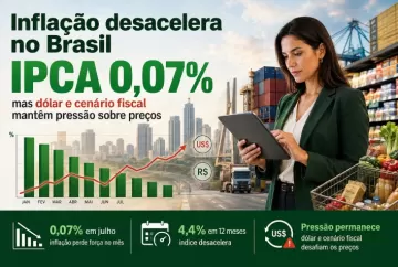 Inflação desacelera no Brasil, mas dólar e cenário fiscal mantêm pressão sobre preços