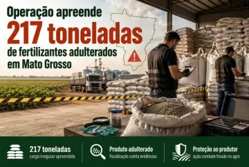 Operação apreende 217 toneladas de fertilizantes adulterados em Mato Grossofer