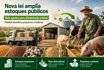 Nova lei amplia estoques públicos para alimentação animal e beneficia pequenos criadores