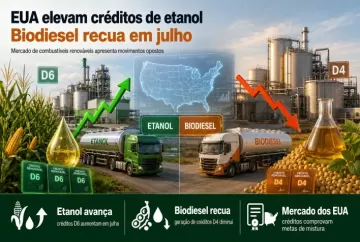 EUA elevam geração de créditos de etanol, enquanto biodiesel recua em julho