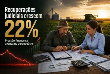 Recuperação judicial no agronegócio cresce 22% e expõe pressão financeira no campo