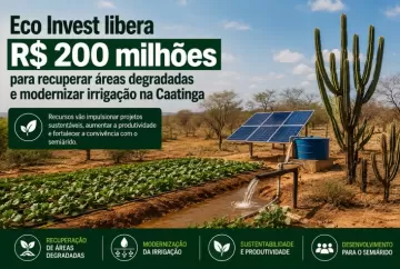 Eco Invest libera R$ 200 milhões para recuperar áreas degradadas e modernizar irrigação na Caatinga