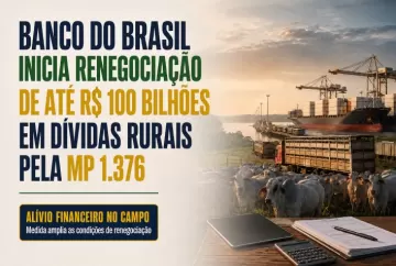Banco do Brasil inicia renegociação de até R$ 100 bilhões em dívidas rurais pela MP 1.376