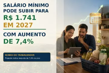 Salário mínimo pode subir para R$ 1.741 em 2027, com aumento de 7,4%