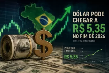 Dólar pode chegar a R$ 5,35 no fim de 2026, projeta Rabobank