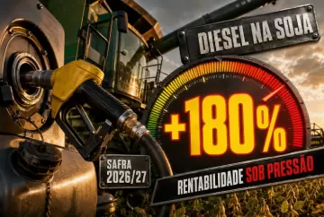 Custo do diesel na soja dispara 180% e pressiona rentabilidade da safra 2026/27
