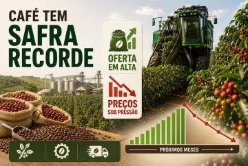 Safra recorde de café aumenta oferta e pode pressionar preços nos próximos meses