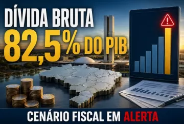 Dívida bruta do Brasil sobe para 82,5% do PIB e amplia alerta sobre cenário fiscal