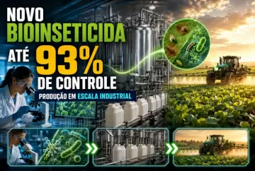 Novo bioinseticida controla até 93% das pragas e avança para produção em escala industrial