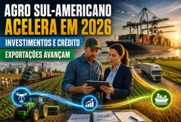 Agronegócio sul-americano acelera investimentos, crédito e exportações em 2026