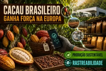 Cacau brasileiro ganha força na Europa com produção sustentável e rastreabilidade