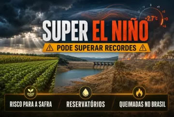 Super El Niño pode superar recordes e elevar riscos para safra, reservatórios e queimadas no Brasil