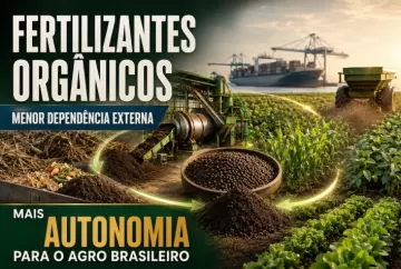 Fertilizantes orgânicos podem suprir até 30% da demanda e reduzir dependência externa do Brasil