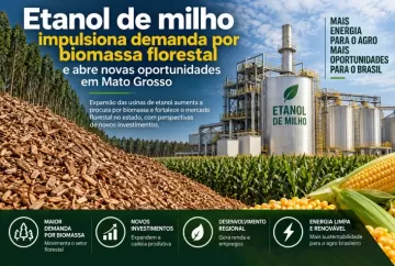Etanol de milho impulsiona demanda por biomassa florestal e abre novas oportunidades em Mato Grosso