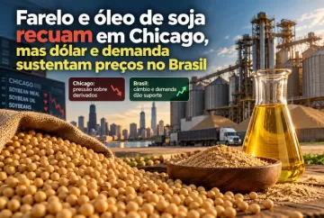 Farelo e óleo de soja recuam em Chicago, mas dólar e demanda sustentam preços no Brasil